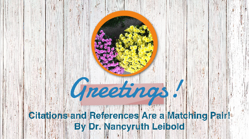 Citations and References Are a Matching Pair!!! icon